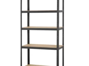 Estante Metálico Negro 150x70x30cm – 300KG