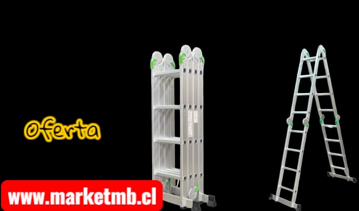 Escaleras 3 x 4 de aluminio reforzado plegables - Imagen 2