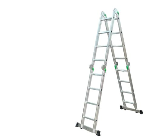 Escaleras 3 x 4 de aluminio reforzado plegables